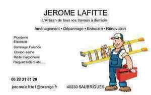 Jerome Lafitte Saubrigues, Artisan du bâtiment